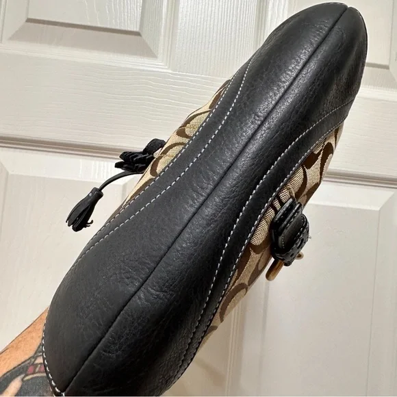 Coach Legacy Perforated Leather Signature Canvas Hobo Vintage Y2K - Picture 11 of 15